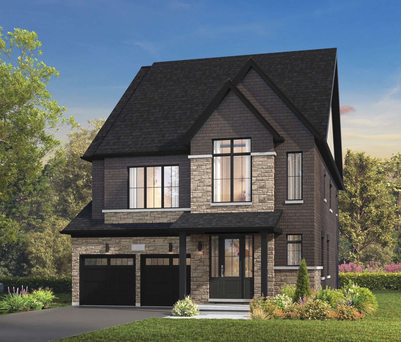 The Harrington, elevation A, exterior artist’s rendering