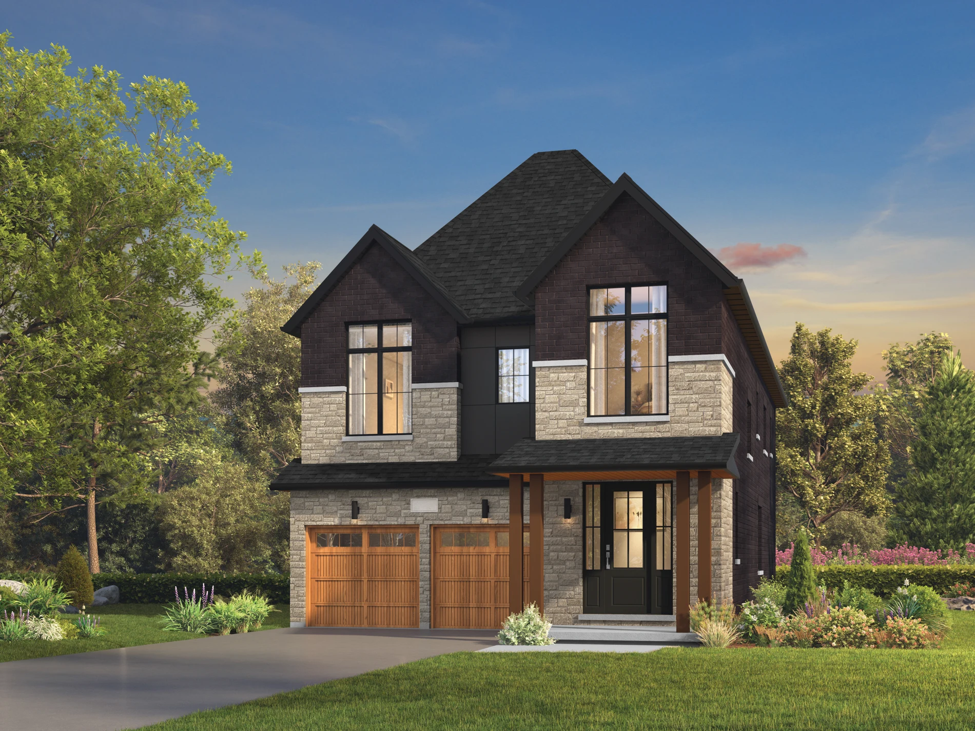 The Huntington, elevation A, exterior artist’s rendering