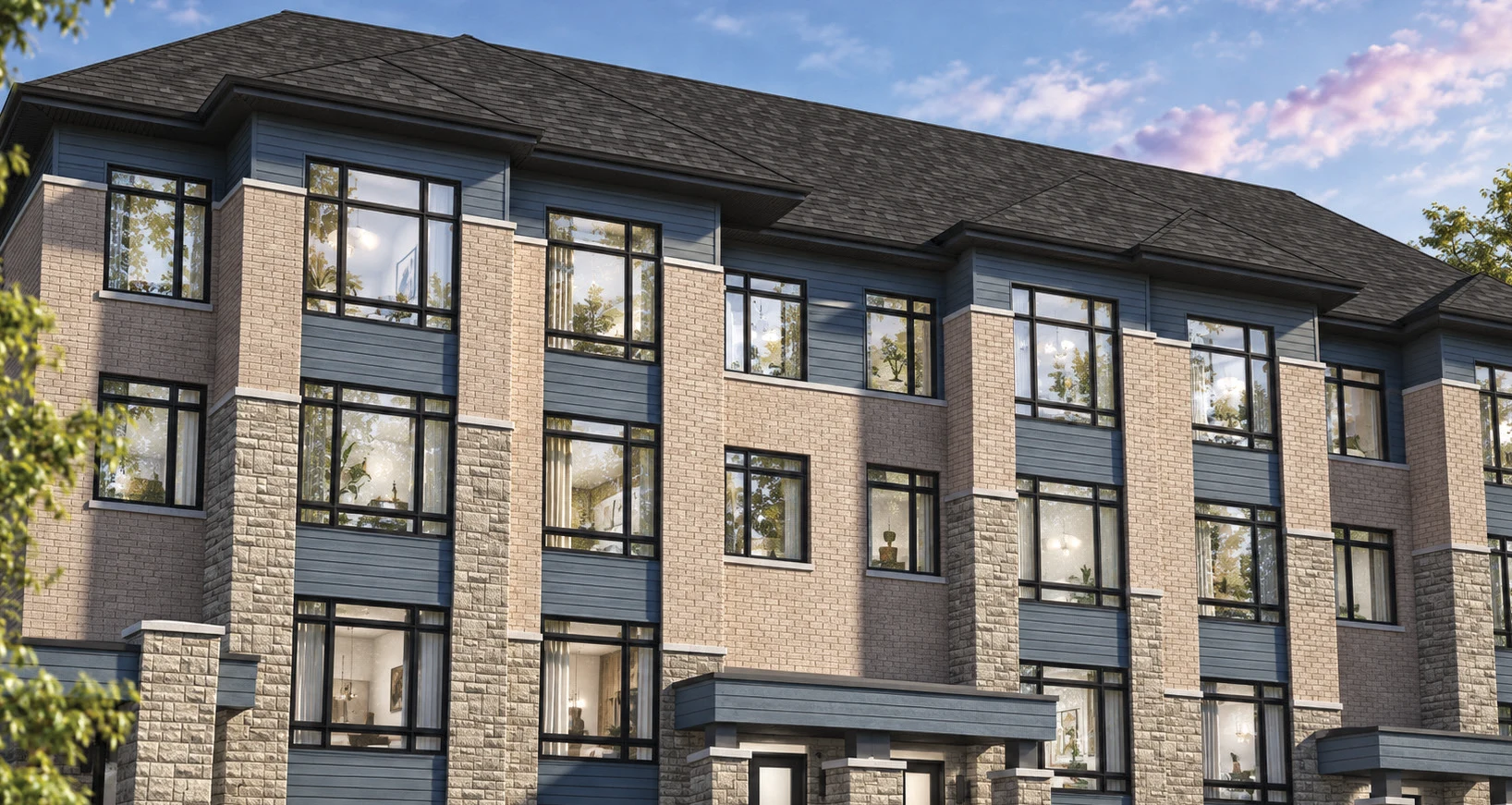 The Lancaster, elevation C, exterior artist’s rendering