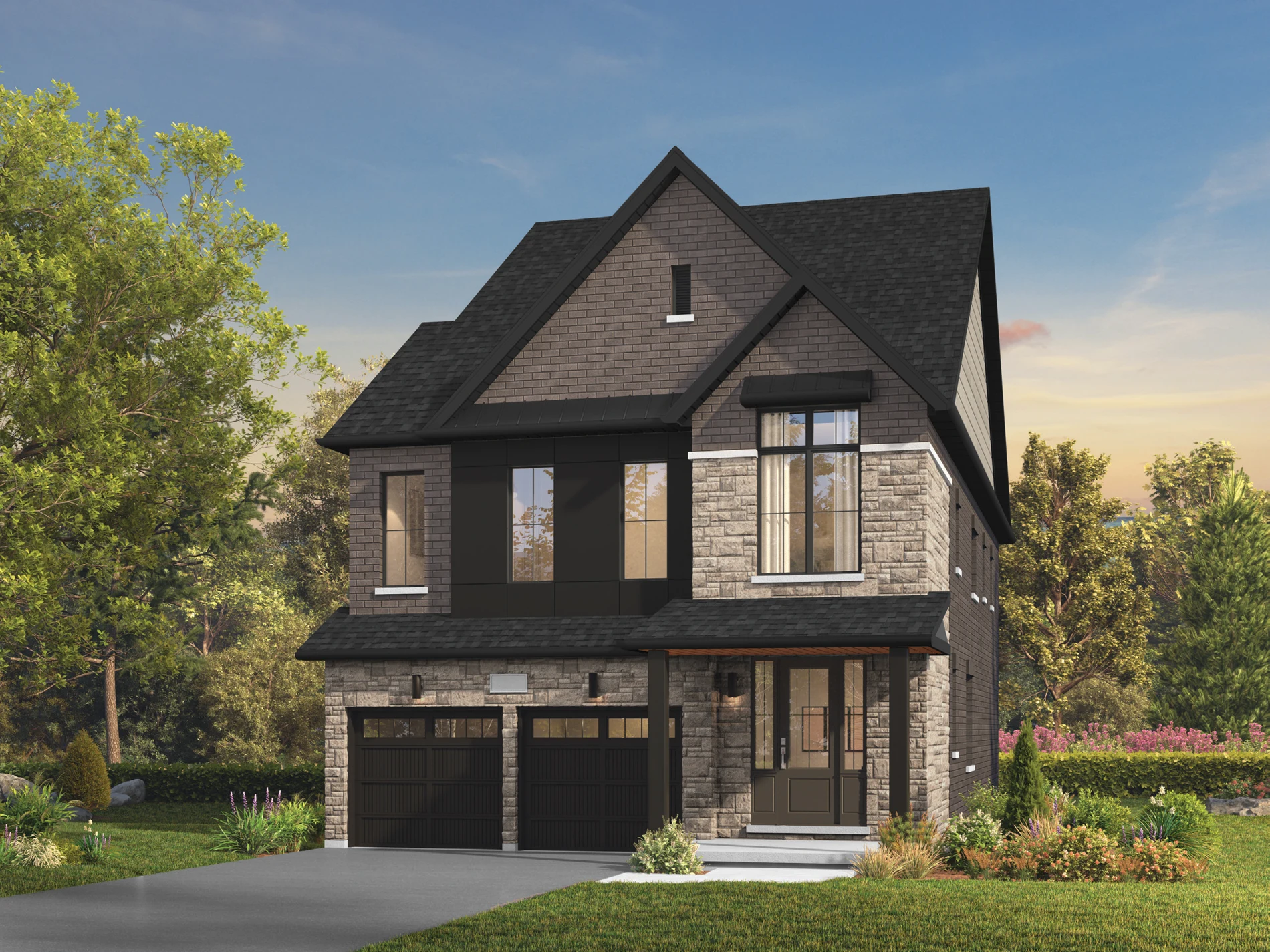 The Somerset, elevation A, exterior artist’s rendering