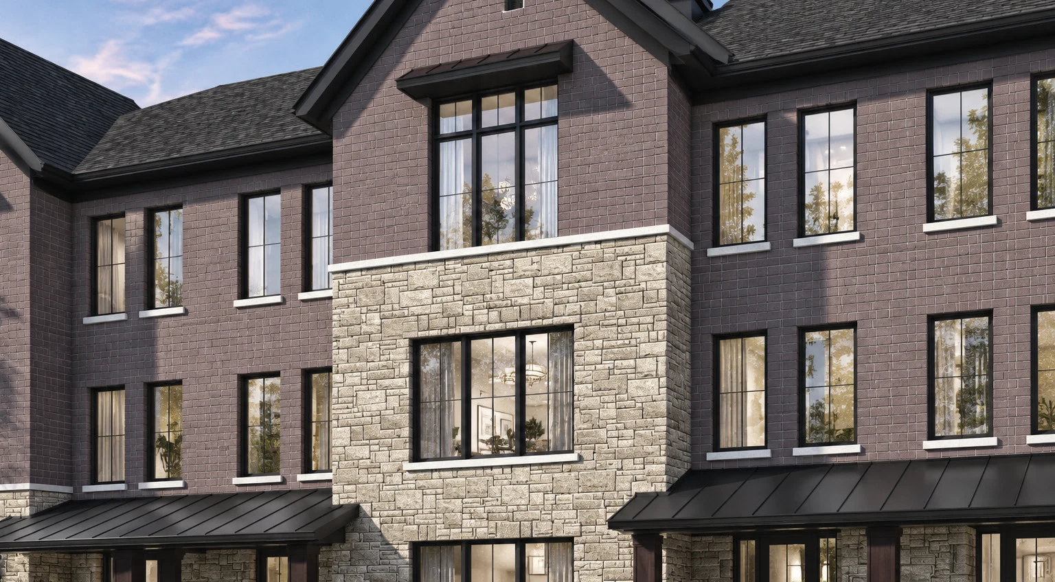 The Stratford, elevation A, exterior artist’s rendering