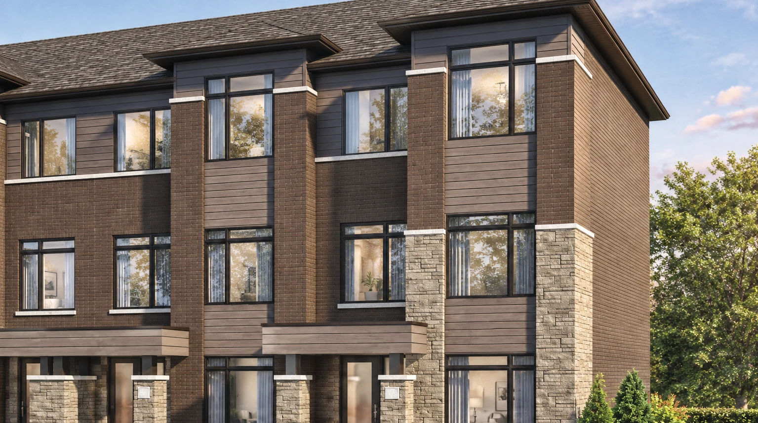 The Wellington, elevation C, exterior artist’s rendering