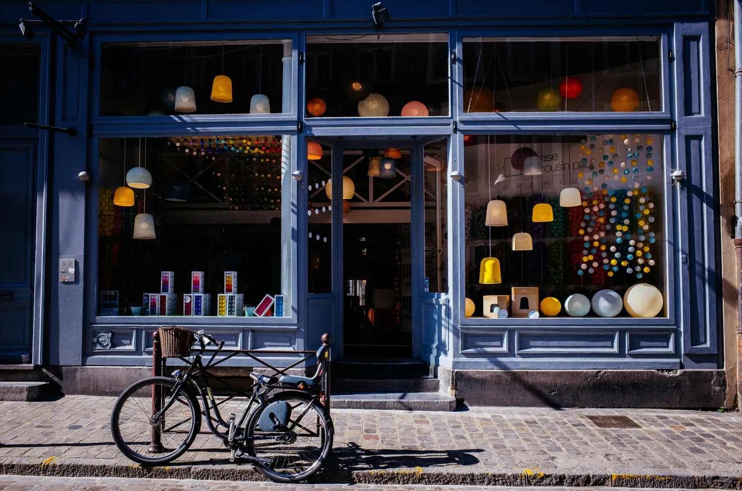 Boutique storefront with a bicycle on Stouffville Main Street
