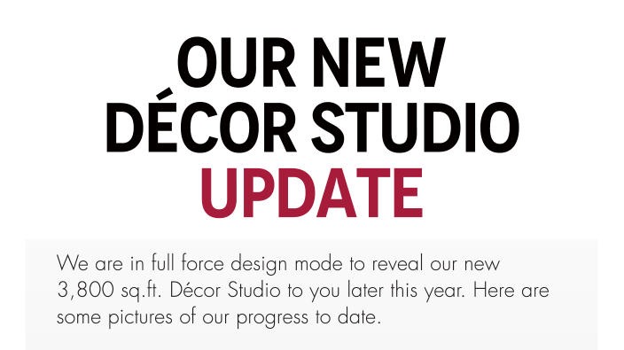 Our New Décor Studio Update