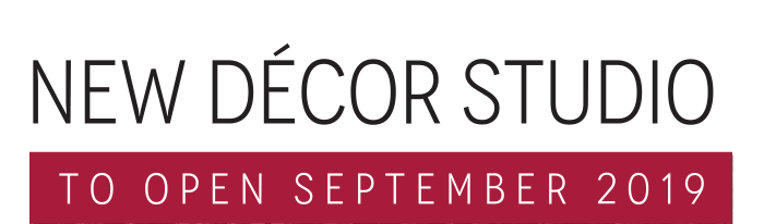 New Décor Studio to Open September 2019 The NEW OPUS Décor Studio is currently under construction and will be opening this fall! We’re excited for you to experience our new Studio with its beautiful standard 