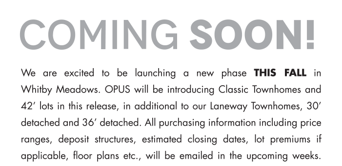 deposit structures, estimated closing dates, lot premiums if applicable, floor plans etc., will be emailed in the upcoming weeks.  Please make sure you are registered to receive all information on this exciting community!