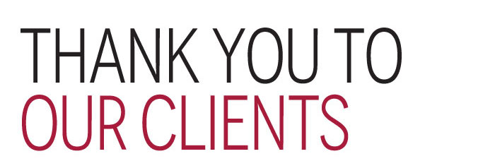 Thank you to
our clients